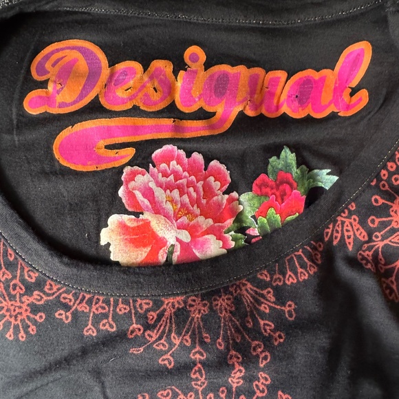 Desigual - Black And Red Long Sleeve Dress - Picture 12 of 14